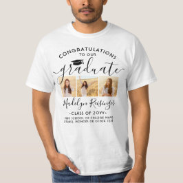 Gefeliciteerd Afstuderen Photo Collage Afstuderen T-shirt