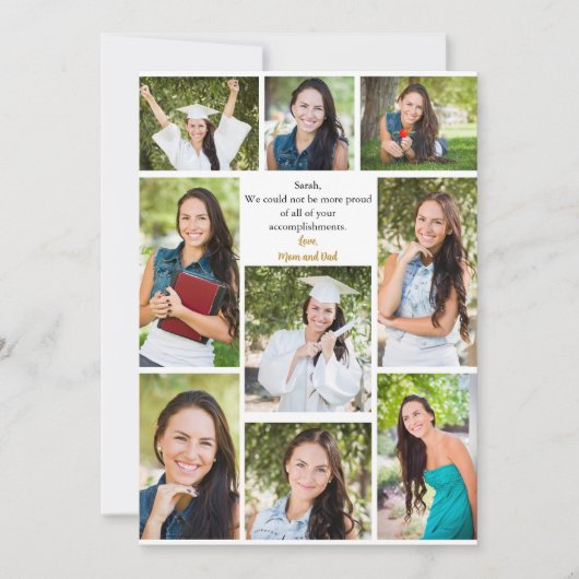 Gefeliciteerd Afstuderen Photo Collage Kaart (Voorkant)