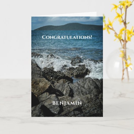 Gefeliciteerd Afstuderen prestatie persoonlijke Kaart (Gele Bloem)