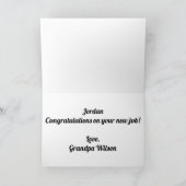 Gefeliciteerd Afstuderen Promotie Nieuwe Baan Kaart (Binnen)