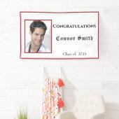 Gefeliciteerd, Afstuderen rode witte banner (Insitu)