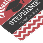 Gefeliciteerd Afstuderen - Rode Zwarte Afstuderen Korte Tafelloper (Hoek)