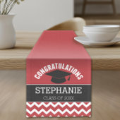 Gefeliciteerd Afstuderen - Rode Zwarte Afstuderen Korte Tafelloper