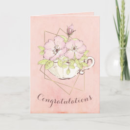 Gefeliciteerd Afstuderen Roos Flower Kaart