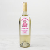 Gefeliciteerd Afstuderen Roze Afstuderen Pet Flessenhanger (Op fles)