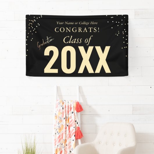 Gefeliciteerd Afstuderen School naam Spandoek (Insitu)