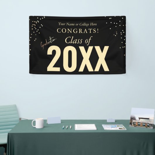 Gefeliciteerd Afstuderen School naam Spandoek (Beurs)