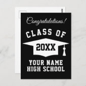 Gefeliciteerd afstuderen schooljaar 2023 briefkaart (Voorkant / Achterkant)