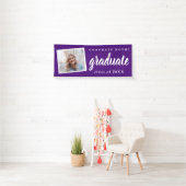 Gefeliciteerd Afstuderen schoolkleuren Fotobanner Spandoek (Insitu)