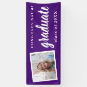 Gefeliciteerd Afstuderen schoolkleuren Fotobanner Spandoek (Verticaal)