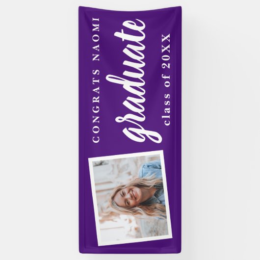 Gefeliciteerd Afstuderen schoolkleuren Fotobanner Spandoek (Verticaal)