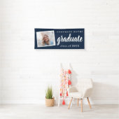 Gefeliciteerd Afstuderen schoolkleuren Fotobanner Spandoek (Insitu)