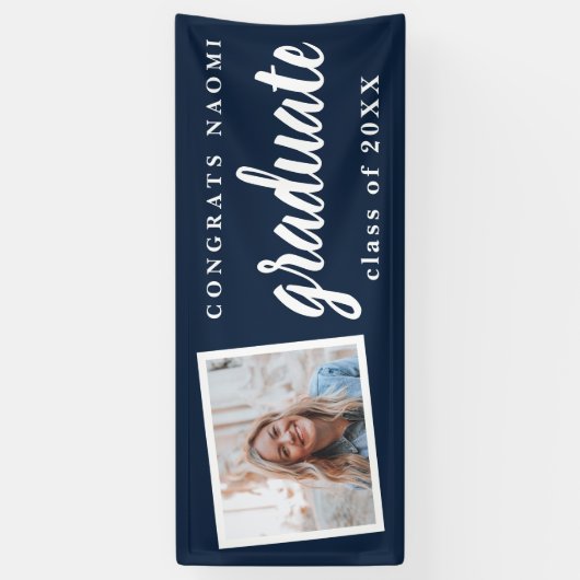 Gefeliciteerd Afstuderen schoolkleuren Fotobanner Spandoek (Verticaal)