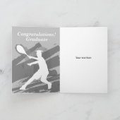 Gefeliciteerd afstuderen schooltennis kaart (Binnen)