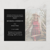 Gefeliciteerd Afstuderen Script 2-Photo Afstuderen Aankondigingskaart (Achterkant)