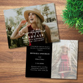 Gefeliciteerd Afstuderen Script 2-Photo Afstuderen Aankondigingskaart