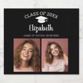 Gefeliciteerd Afstuderen - Script Afstuderen Foto Bier Etiket (Enkel label)