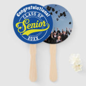 Gefeliciteerd Afstuderen Senior Class Handwaaier (Voorkant en achterkant)