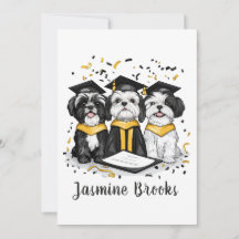 Gefeliciteerd Afstuderen Shih Tzu Dogs