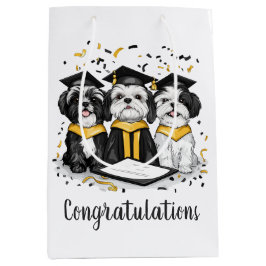 Gefeliciteerd Afstuderen Shih Tzu Dogs Medium Cadeauzakje