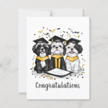 Gefeliciteerd Afstuderen Shih Tzu Honden