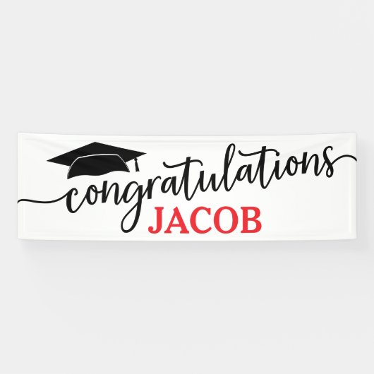 Gefeliciteerd Afstuderen Spandoek (Horizontaal)