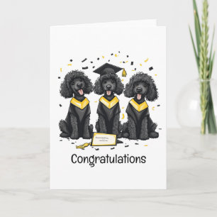 Gefeliciteerd Afstuderen Standaard Poedel Honden Kaart