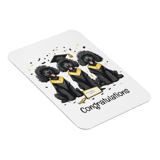 Gefeliciteerd Afstuderen Standaard Poedel Honden Magneet (Rechterzijde)
