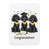 Gefeliciteerd Afstuderen Standaard Poedel Honden Magneet (Verticaal)