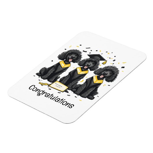 Gefeliciteerd Afstuderen Standaard Poedel Honden Magneet (Linkerzijde)