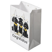 Gefeliciteerd Afstuderen Standaard Poedel Honden Medium Cadeauzakje (Voorkant Gekanteld)
