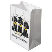 Gefeliciteerd Afstuderen Standaard Poedel Honden Medium Cadeauzakje (Achterkant Gekanteld)