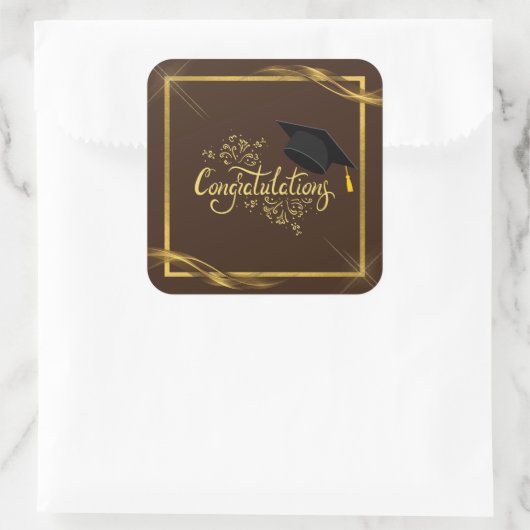 Gefeliciteerd, Afstuderen Sticker (Tas)