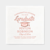 Gefeliciteerd Afstuderen stijlvol modern Afstudere Folie Servetten (Voorkant)
