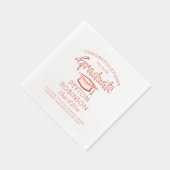 Gefeliciteerd Afstuderen stijlvol modern Afstudere Folie Servetten (Rechts)