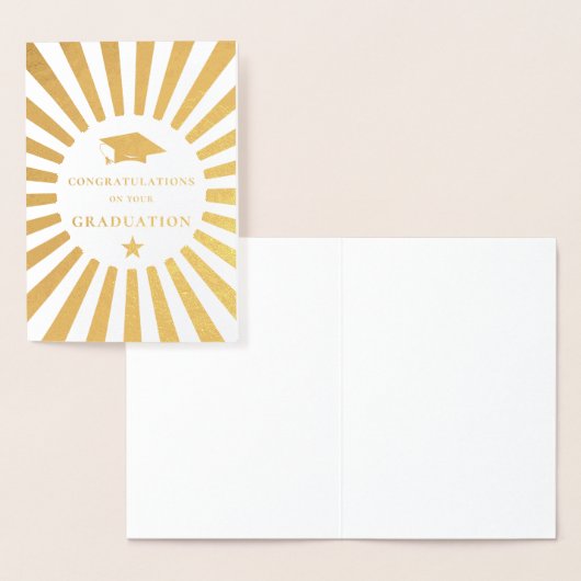 Gefeliciteerd Afstuderen Sunburst Folie Kaarten (Display)