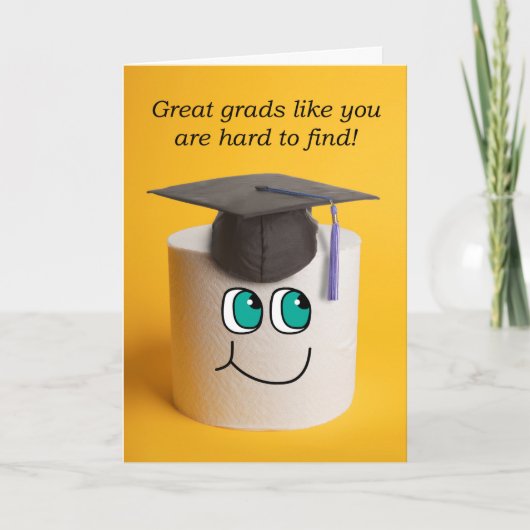 Gefeliciteerd Afstuderen Toilet Paper in Pet Humor Feestdagen Kaart (Voorkant)