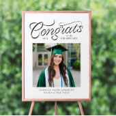 Gefeliciteerd afstuderen trendy foto afstudeerfees poster