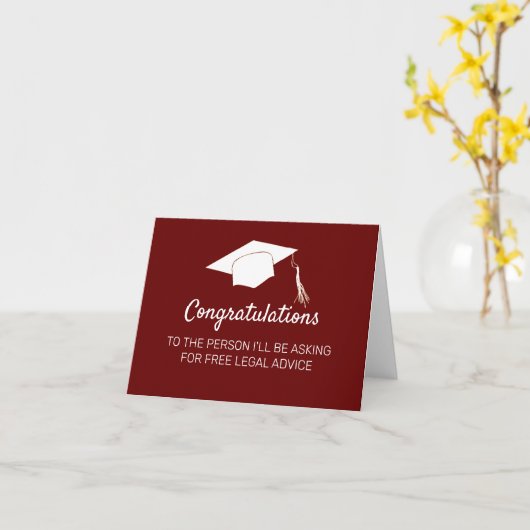 Gefeliciteerd afstuderen van de rechtenschool kaart (Gele Bloem)