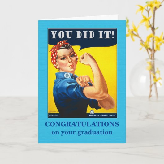 Gefeliciteerd Afstuderen van de Technische School Kaart (Gele Bloem)