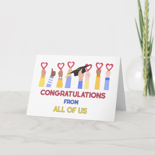 Gefeliciteerd Afstuderen van Ons Allen Kaart (Voorkant)