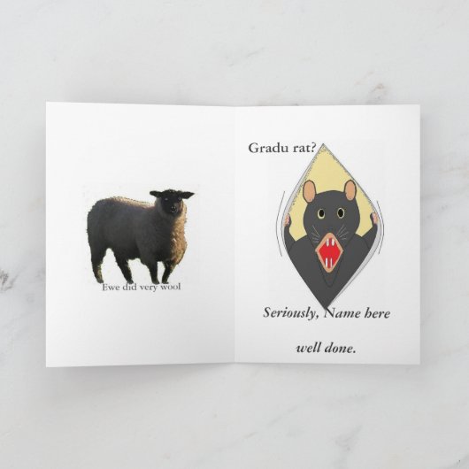 Gefeliciteerd Afstuderen Veterinary Kaart (Binnen)