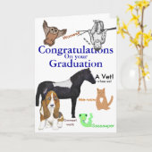 Gefeliciteerd Afstuderen Veterinary Kaart (Gele Bloem)