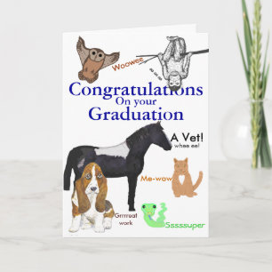 Gefeliciteerd Afstuderen Veterinary Kaart