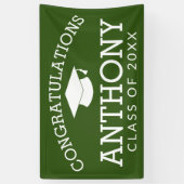 Gefeliciteerd Afstuderen Virtueel Afstuderen groen Spandoek (Verticaal)