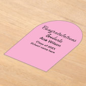 Gefeliciteerd afstuderen Voeg naam toe Class Year Acryl Uitnodigingen (Laagn)