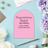 Gefeliciteerd afstuderen Voeg naam toe Class Year Acryl Uitnodigingen (Insitu (Huwelijk))