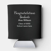 Gefeliciteerd afstuderen Voeg naam toe Class Year Blikjeskoeler (Achterkant)