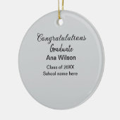 Gefeliciteerd afstuderen Voeg naam toe Class Year Keramisch Ornament (Links)