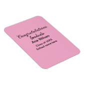 Gefeliciteerd afstuderen Voeg naam toe Class Year Magneet (Rechterzijde)